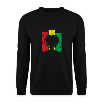 Reggae Musik - Unisex Pullover - Schwarz - Vorne - Alina (178cm) & Michal (187cm)