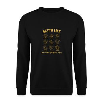 Aquarium fish - Unisex Sweatshirt - black - Front - Alina (178cm) & Michal (187cm)