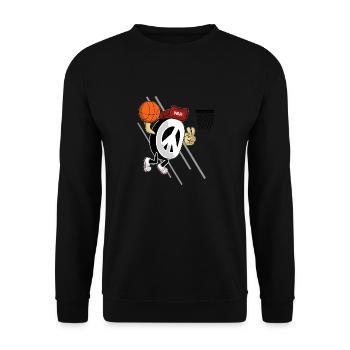 Basketball de la paix - Sweat-shirt Unisexe - noir - Devant - Alina (178cm) & Michal (187cm)