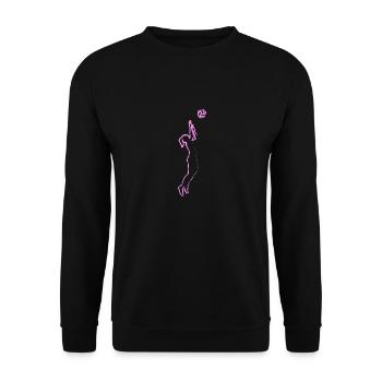 Volleyball girl - Unisex Sweatshirt - black - Front - Alina (178cm) & Michal (187cm)