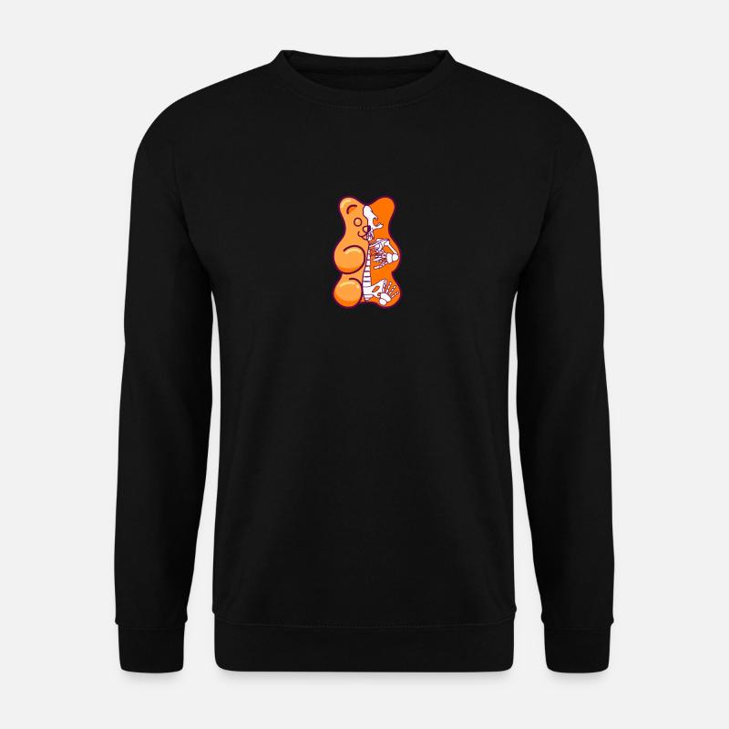 Orange Gummibärchen Anatomie - Unisex Pullover - Schwarz