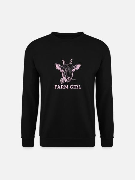 FARMGIRL Bauernhof Bauer Bäuerin Mädchen - Unisex Pullover - Schwarz