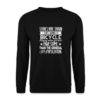 Bicycle Riding A Bicycle - Unisex Sweatshirt - black - Front - Alina (178cm) & Michal (187cm)