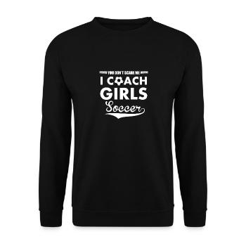 Tu ne me fais pas peur J'entraîne le football féminin - Sweat-shirt Unisexe - noir - Devant - Alina (178cm) & Michal (187cm)