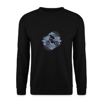 Trial bike - Unisex Pullover - Schwarz - Vorne - Alina (178cm) & Michal (187cm)
