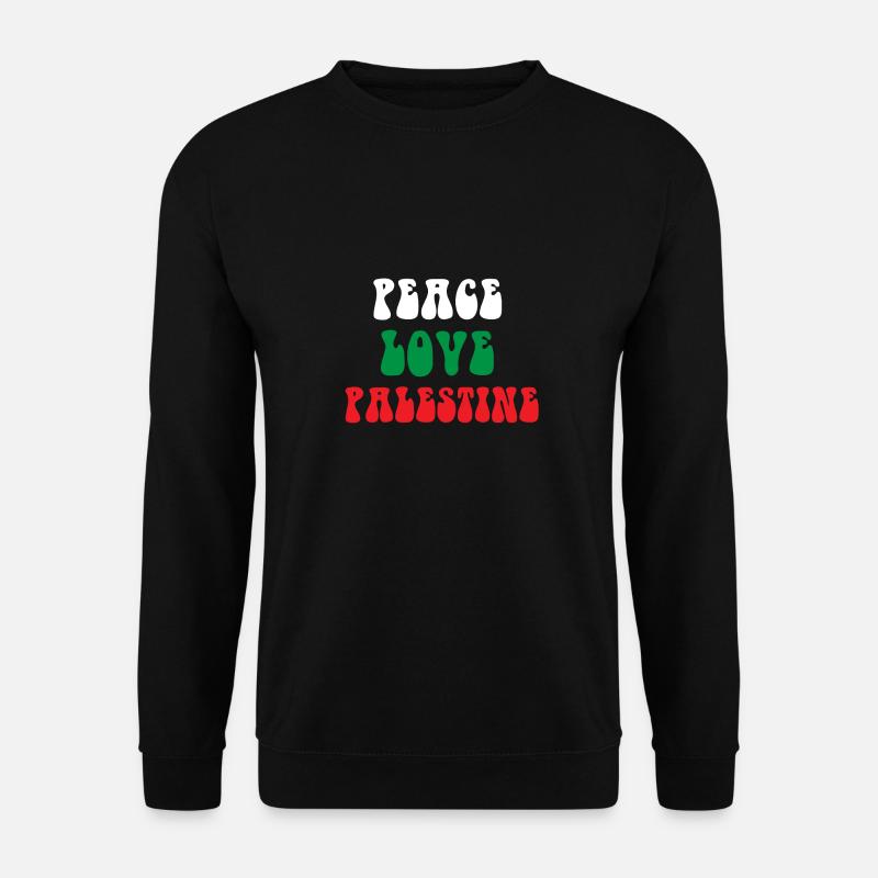 Friedensliebe Palästina - Unisex Pullover - Schwarz