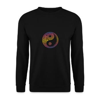 Taï chi - Sweat-shirt Unisexe - noir - Devant - Alina (178cm) & Michal (187cm)
