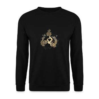 Trial Motorrad - Unisex Pullover - Schwarz - Vorne - Alina (178cm) & Michal (187cm)