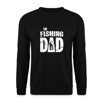 Papa pêcheur - Sweat-shirt Unisexe - noir - Devant - Alina (178cm) & Michal (187cm)
