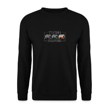 Be Different - Unisex Pullover - Schwarz - Vorne - Alina (178cm) & Michal (187cm)