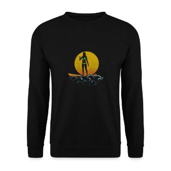 sup girl - Unisex Pullover - Schwarz - Vorne - Alina (178cm) & Michal (187cm)