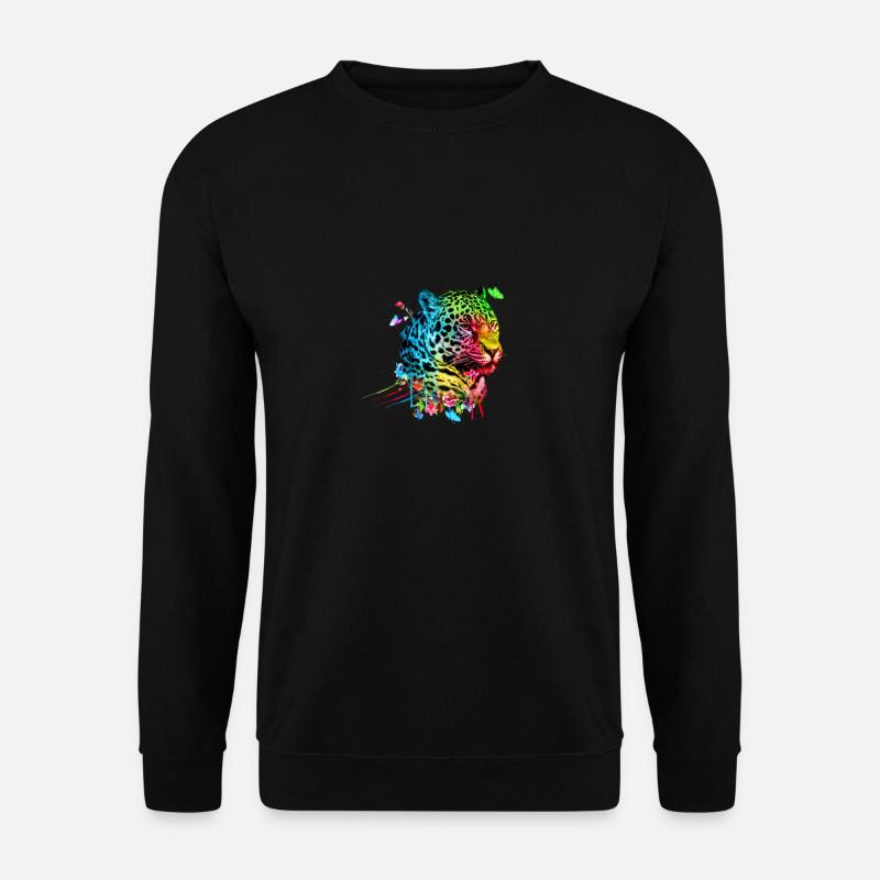Water color Leopard - Unisex Pullover - Schwarz