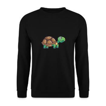 Tortue terrestre animal de compagnie - Sweat-shirt Unisexe - noir - Devant - Alina (178cm) & Michal (187cm)
