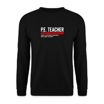 PE Teacher Definition - Unisex Sweatshirt - black - Front - Alina (178cm) & Michal (187cm)
