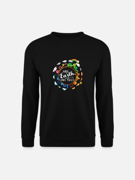 Earth Day Save Earth Save Trees - Unisex Sweatshirt - black