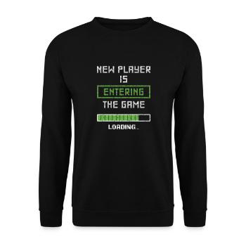 New Player Is Entering The Game Gamer Pregnancy An - Unisex Sweatshirt - black - Front - Alina (178cm) & Michal (187cm)