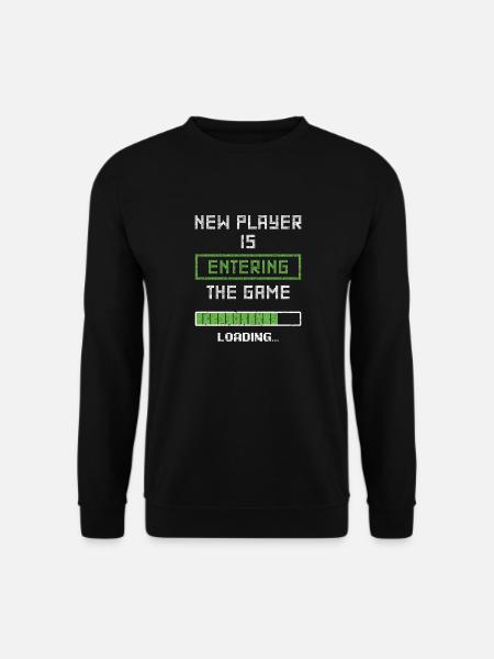 Neuer Spieler betritt das Spiel Gamer Pregnancy An - Unisex Pullover - Schwarz