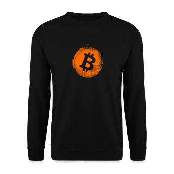 Logo Bitcoin en détresse - Bitcoin Crypto Trader - Sweat-shirt Unisexe - noir - Devant - Alina (178cm) & Michal (187cm)