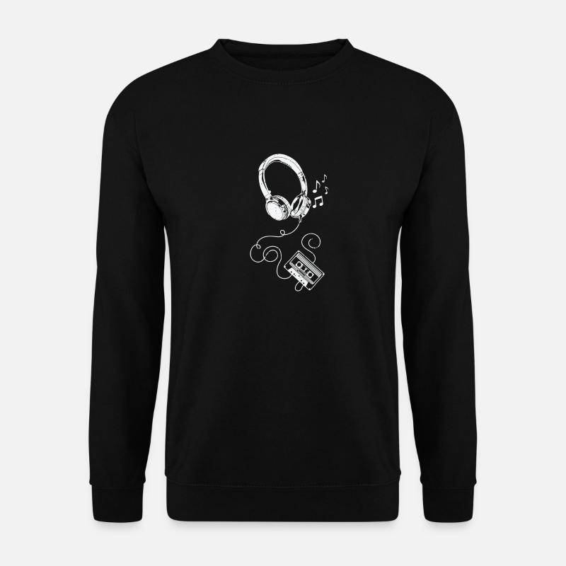 Headphones and cassette - Unisex Sweatshirt - black