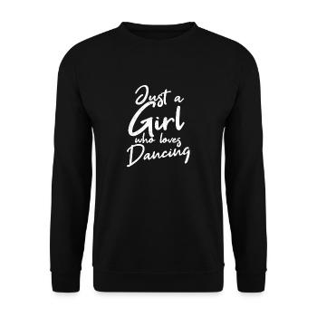 Juste une fille qui aime danser - Sweat-shirt Unisexe - noir - Devant - Alina (178cm) & Michal (187cm)