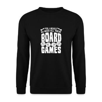 Drôle de sort pour soirée jeux - Sweat-shirt Unisexe - noir - Devant - Alina (178cm) & Michal (187cm)