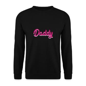 daddy gift for father day - Unisex Sweatshirt - black - Front - Alina (178cm) & Michal (187cm)