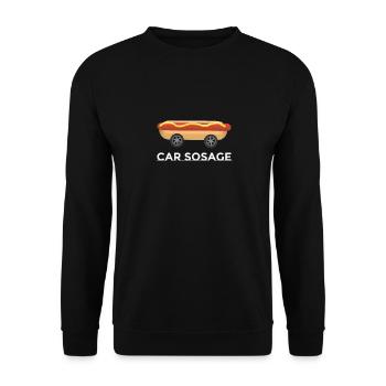 Car Sosage - Unisex Sweatshirt - black - Front - Alina (178cm) & Michal (187cm)