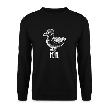 Möwe Moin - Unisex Pullover - Schwarz - Vorne - Alina (178cm) & Michal (187cm)