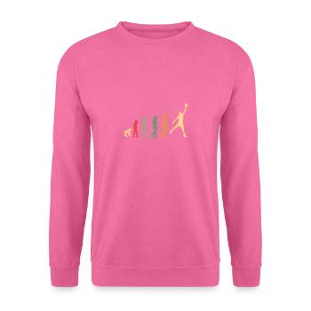 panier de basket vintage, retro evolution avec dunk - Sweat-shirt Unisexe - rose - Devant