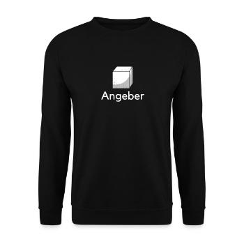 Freimaurer perfekt kubischer Stein - Unisex Pullover - Schwarz - Vorne - Alina (178cm) & Michal (187cm)