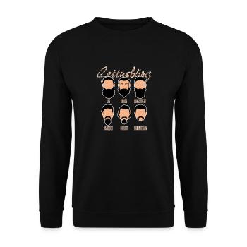 Gettysburg-Funny Kind Of Beards - Unisex Pullover - Schwarz - Vorne - Alina (178cm) & Michal (187cm)