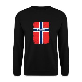 Norway flag - Unisex Sweatshirt - black - Front - Alina (178cm) & Michal (187cm)