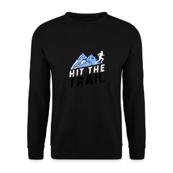 HIt The Trail trail running runner - Unisex Sweatshirt - black - Front - Alina (178cm) & Michal (187cm)