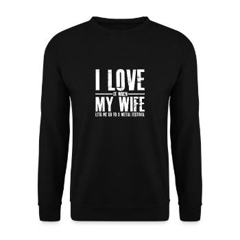 Metal Festival - Unisex Pullover - Schwarz - Vorne - Alina (178cm) & Michal (187cm)