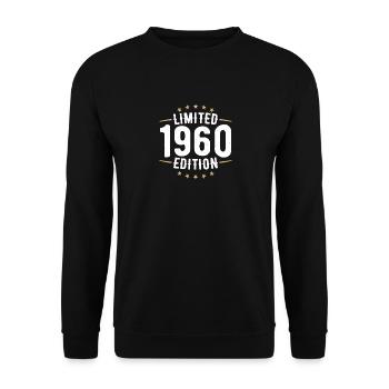 Limited 1960 edition - born in 1960 - 60th - Unisex Sweatshirt - black - Front - Alina (178cm) & Michal (187cm)