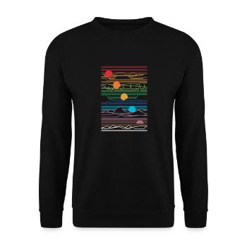 Viele Lands Under One Sun Classic Shirt - Unisex Pullover - Schwarz - Vorne - Alina (178cm) & Michal (187cm)