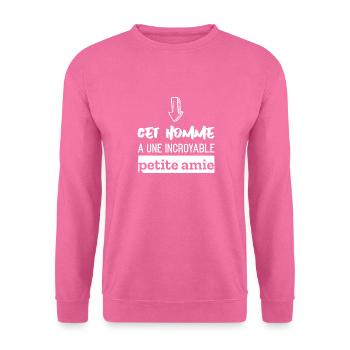 cet homme a une incroyable petite amie - Sweat-shirt Unisexe - rose - Devant
