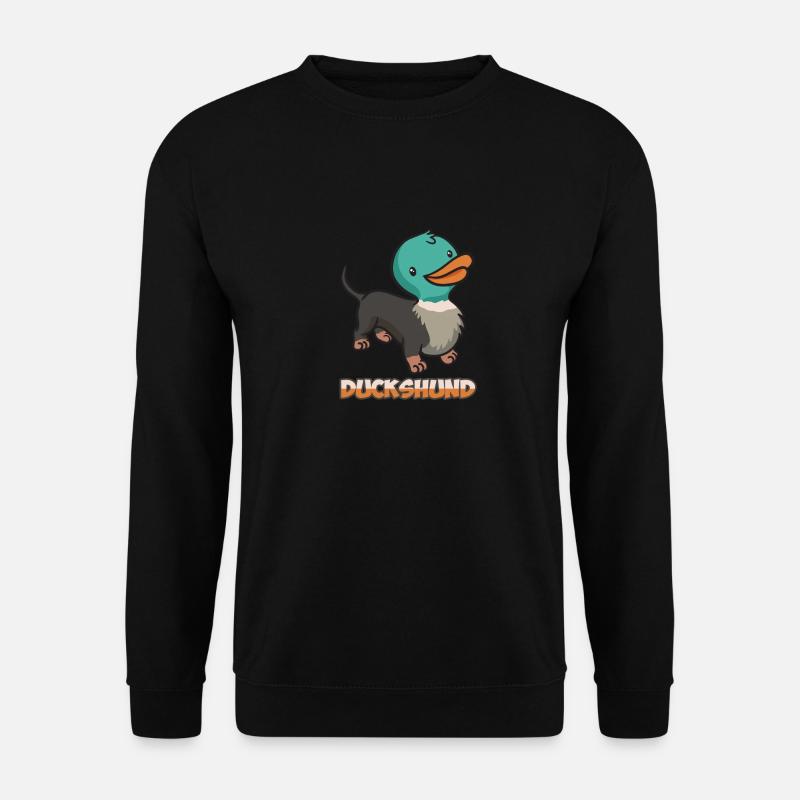 Dachshund Duck Duckshund - Unisex Pullover - Schwarz