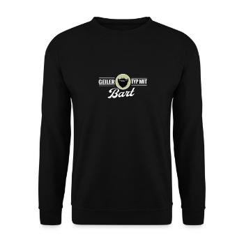 Geiler Typ Mit Bart Barbier Vollbart - Unisex Pullover - Schwarz - Vorne - Alina (178cm) & Michal (187cm)