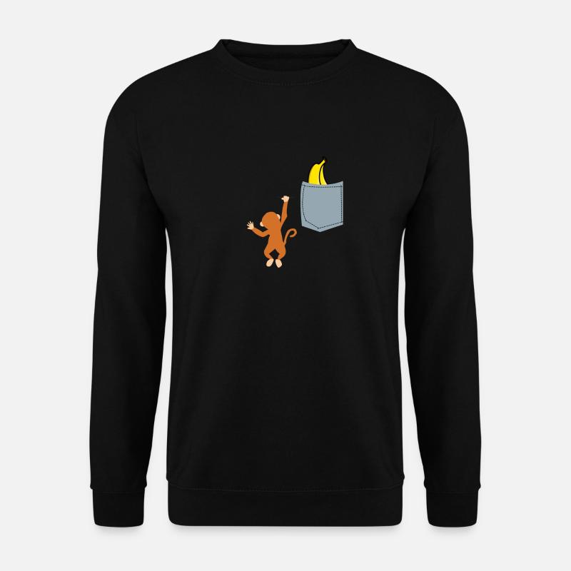 Monkey In A Pocket - Unisex Pullover - Schwarz