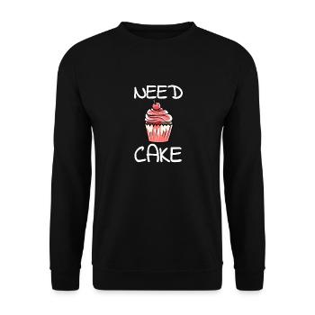 Cupcake - Unisex Sweatshirt - black - Front - Alina (178cm) & Michal (187cm)