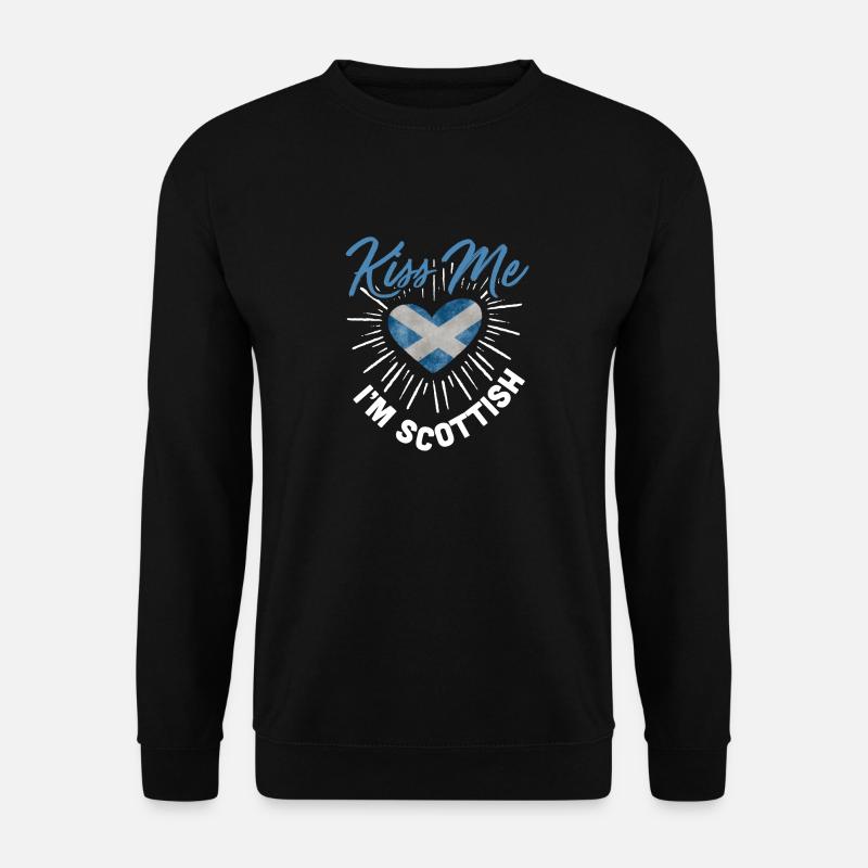 Kiss me I'm Scottish Schottland Schottische Highla - Unisex Pullover - Schwarz