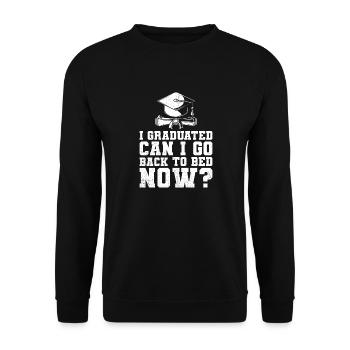 Puis-je retourner au lit - Sweat-shirt Unisexe - noir - Devant - Alina (178cm) & Michal (187cm)