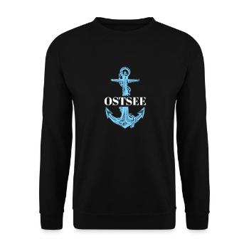 Ostsee Rügen Usedom Fehmarn Urlaub an der Ostsee - Unisex Pullover - Schwarz - Vorne - Alina (178cm) & Michal (187cm)