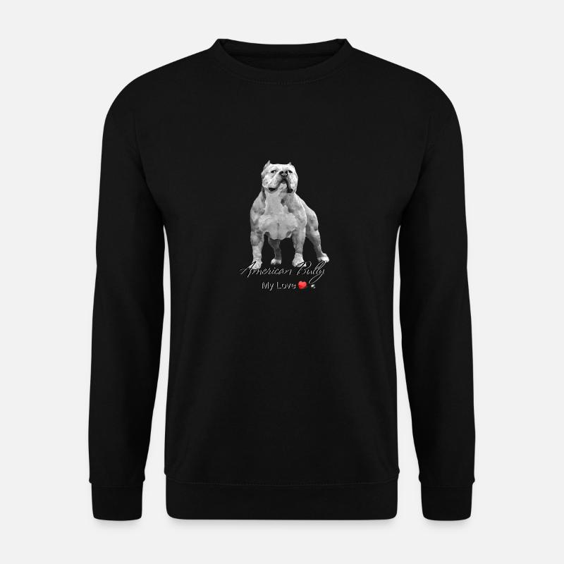 American Bully Abbildung mit Inschrift - Unisex Pullover - Schwarz
