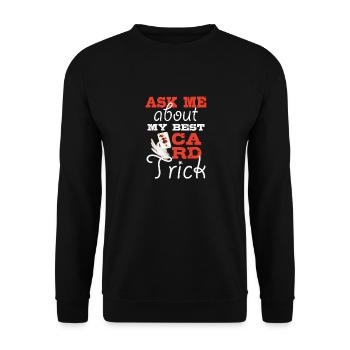 Pick a Card any Card product Magic Card Trick - Unisex Sweatshirt - black - Front - Alina (178cm) & Michal (187cm)