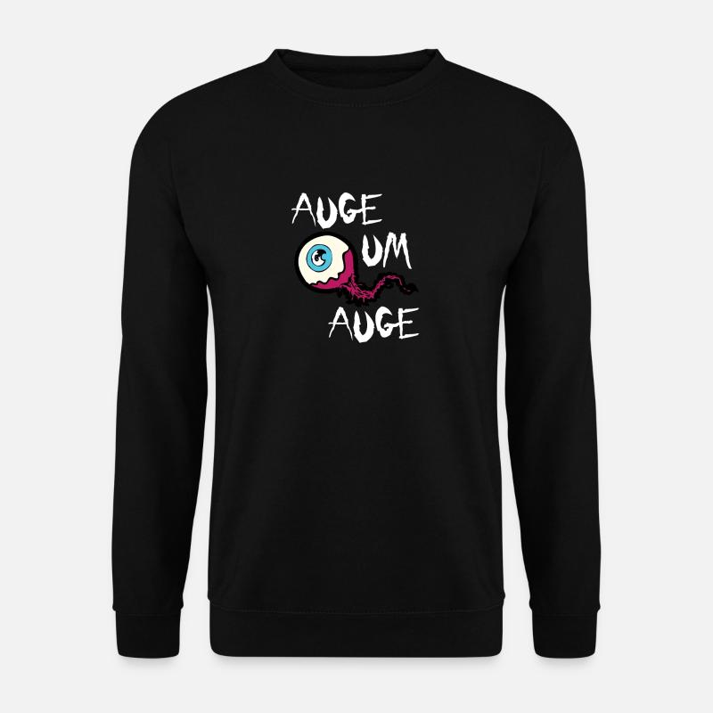 Auge um Auge - Unisex Pullover - Schwarz