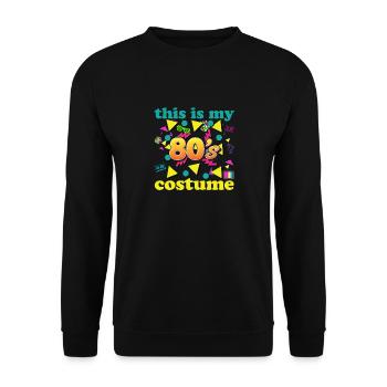 Dies ist My 80s Costume 80er Jahre Kleid Party Retro - Unisex Pullover - Schwarz - Vorne - Alina (178cm) & Michal (187cm)