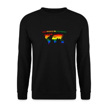 Le monde est coloré - Sweat-shirt Unisexe - noir - Devant - Alina (178cm) & Michal (187cm)