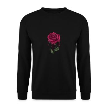 Bleeding rose - Unisex Sweatshirt - black - Front - Alina (178cm) & Michal (187cm)